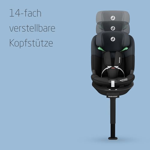 Maxi-Cosi Emerald 360 S i-Size, 360° Drehbarer Autositz, 0-12 Jahre, Tonal Black