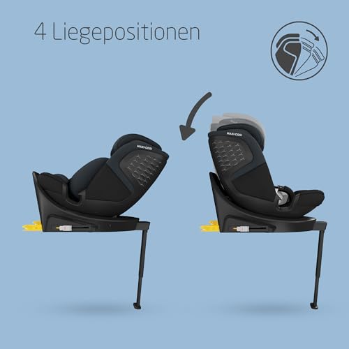 Maxi-Cosi Emerald 360 S i-Size, 360° Drehbarer Autositz, 0-12 Jahre, Tonal Black