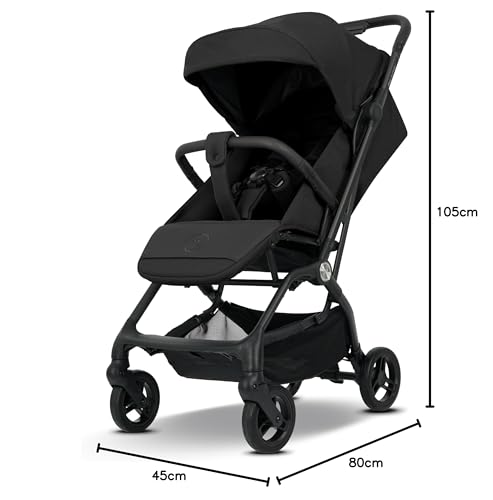 my junior Buggy PICO³, bis 22kg, Einhand AutoFold, Ergonomische Liegeposition, UV50+ Sonnenverdeck, Handgepäckmaß, Black Night