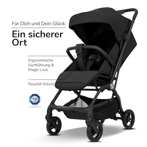 my junior Buggy PICO³, bis 22kg, Einhand AutoFold, Ergonomische Liegeposition, UV50+ Sonnenverdeck, Handgepäckmaß, Black Night
