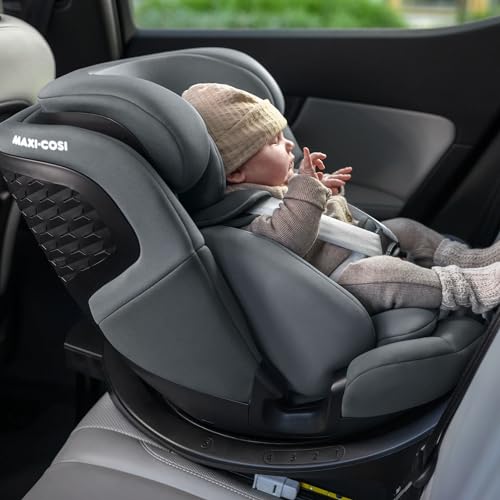 Maxi-Cosi Emerald 360 S i-Size, 360° Drehbarer Autositz, 0-12 Jahre, Tonal Black