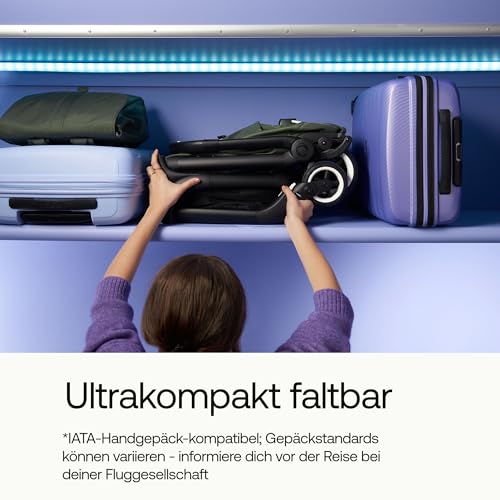 Bugaboo Butterfly, Ultrakompakter Reise-Kinderwagen, Einhändig Faltbar, Black