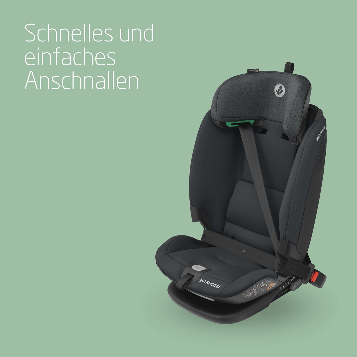 Maxi-Cosi Titan Plus i-Size, Mitwachsender Kinderautositz, 15 Monate-12 Jahre, Graphite