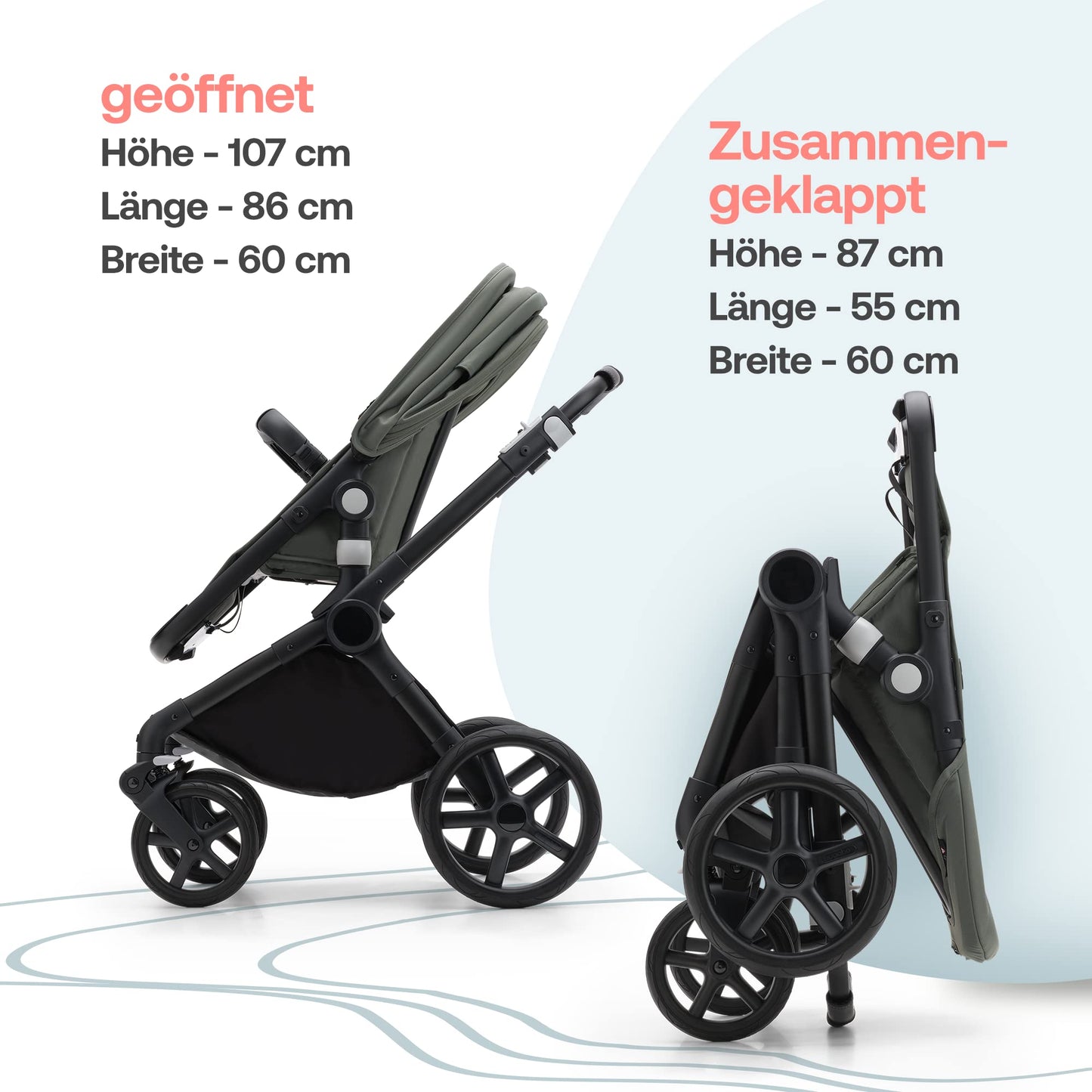 Bugaboo Fox Cub Kinderwagen, Geländetauglich, Faltbar, Desert Beige