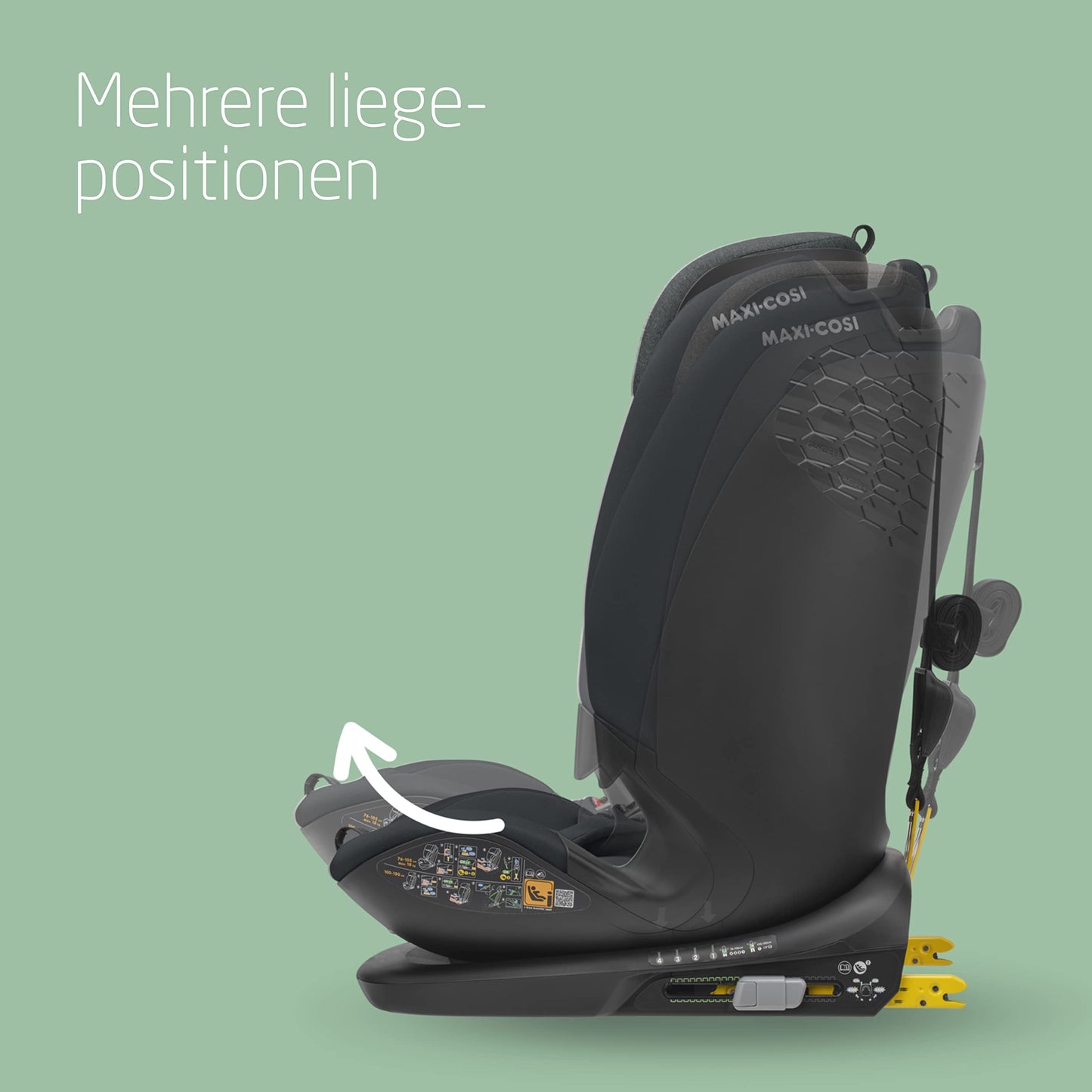 Maxi-Cosi Titan Plus i-Size, Mitwachsender Kinderautositz, 15 Monate-12 Jahre, Graphite
