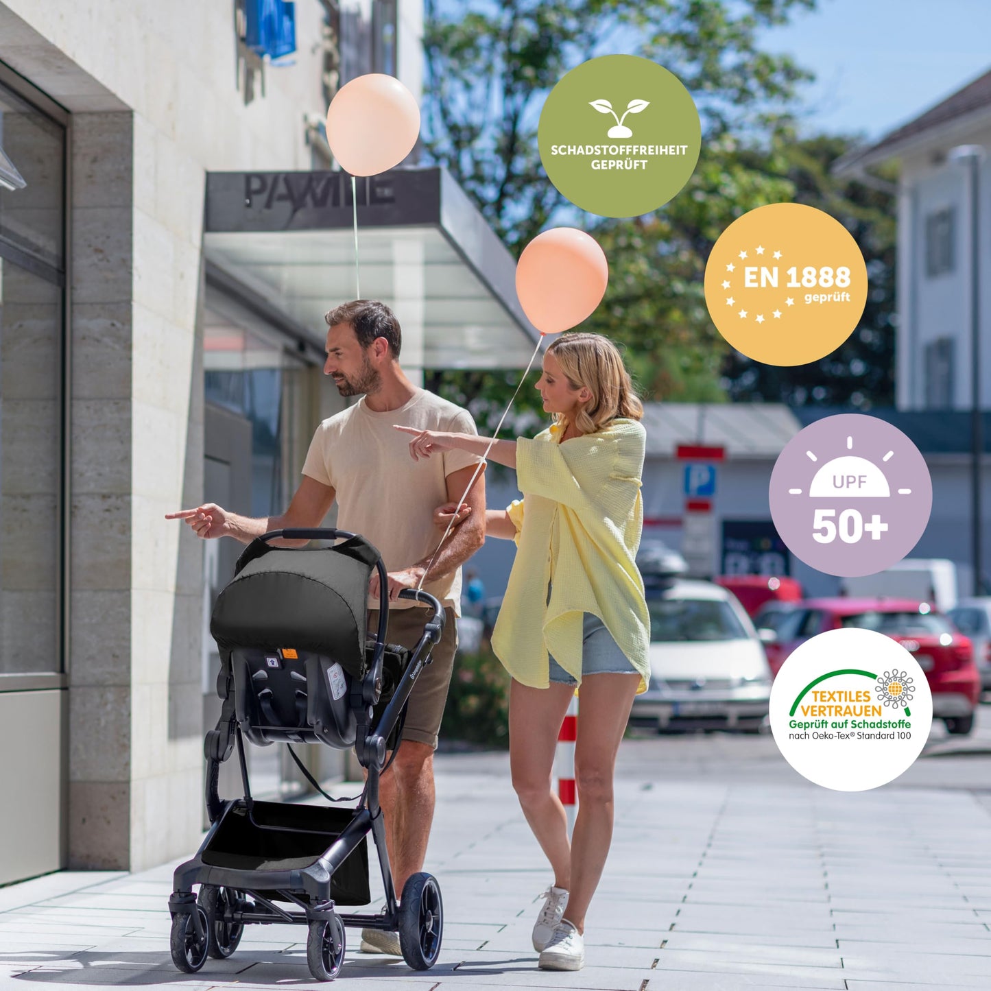 Bergsteiger Kinderwagen Lugo 3in1, Kombikinderwagen Set, Babyschale, Buggy, Isofix erhältlich