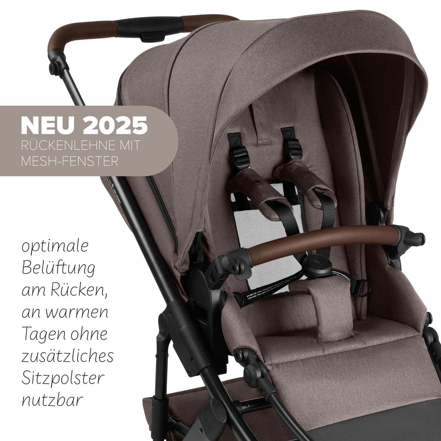 ABC Design Kinderwagen Salsa 5 Air Nature - 2in1 Kombi-Kinderwagen ab Geburt mit Luftreifen, Federung & großer Babywanne