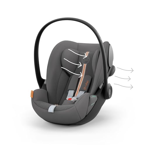CYBEX Gold Cloud G i-Size Plus Babyschale, Ab Geburt bis 24 Monate, Lava Grey