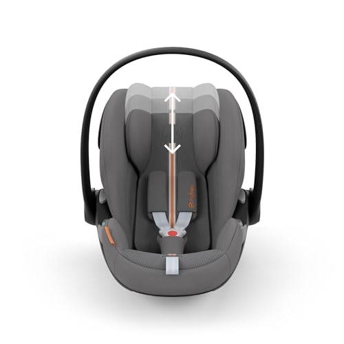 CYBEX Gold Cloud G i-Size Plus Babyschale, Ab Geburt bis 24 Monate, Lava Grey