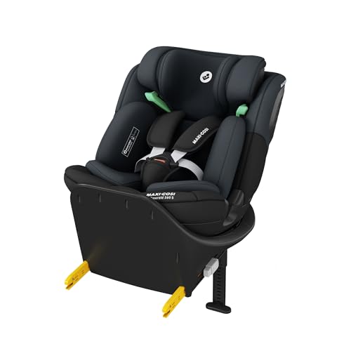 Maxi-Cosi Emerald 360 S i-Size, 360° Drehbarer Autositz, 0-12 Jahre, Tonal Black