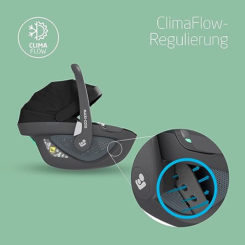 Maxi-Cosi FamilyFix 360 i-Size Basis, Pebble 360 & Pearl 360 Bundle, 0-4 Jahre, Black