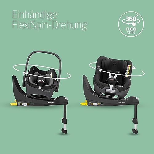 Maxi-Cosi FamilyFix 360 i-Size Basis, Pebble 360 & Pearl 360 Bundle, 0-4 Jahre, Black