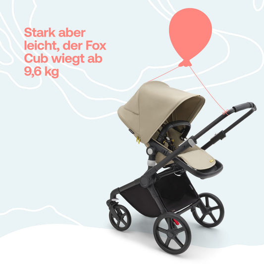 Bugaboo Fox Cub Kinderwagen, Geländetauglich, Faltbar, Desert Beige