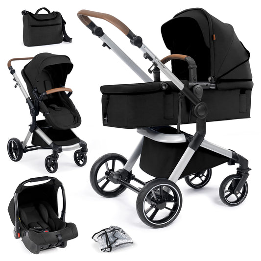 Bergsteiger Kinderwagen Lugo 3in1, Kombikinderwagen Set, Babyschale, Buggy, Isofix erhältlich