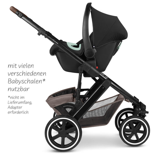 ABC Design Kinderwagen Salsa 5 Air Nature - 2in1 Kombi-Kinderwagen ab Geburt mit Luftreifen, Federung & großer Babywanne