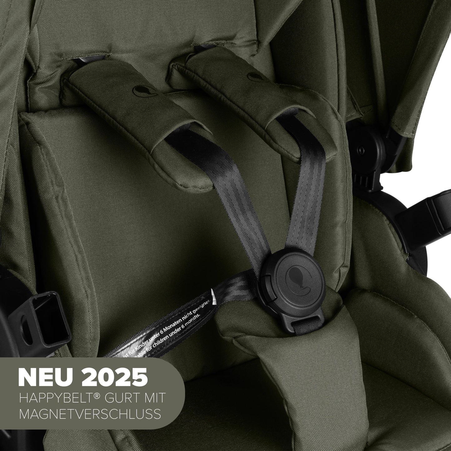 ABC Design Salsa 5 Air Avocado, 2in1 Kombi-Kinderwagen ab Geburt, Luftreifen, Federung, Große Babywanne